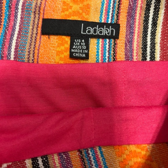 Ladakh Multicolor Striped Mini Skirt - Picture 3 of 9